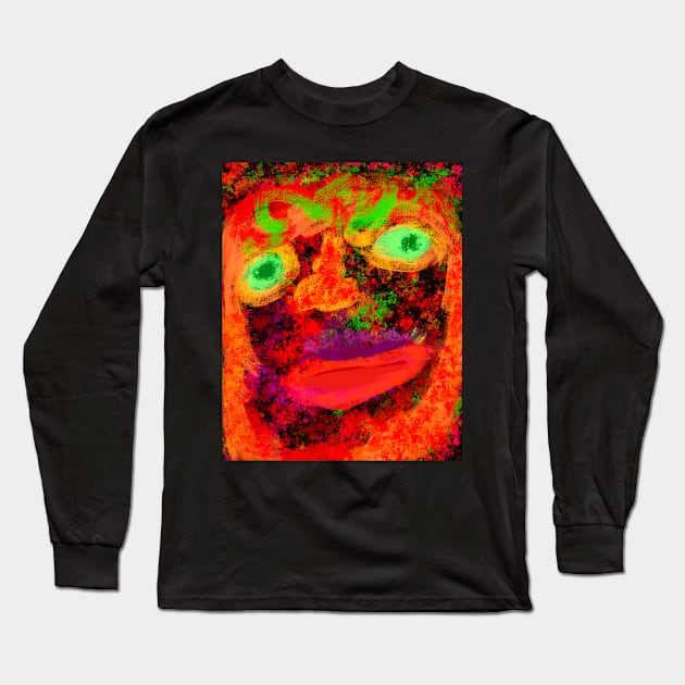 Trippy face Long Sleeve T-Shirt by Joelartdesigns